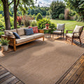 Washable Jute Indoor‑Outdoor Rug 6'x9' Beige