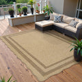 Scalloped Jute Washable Rug 5'x7' Tan