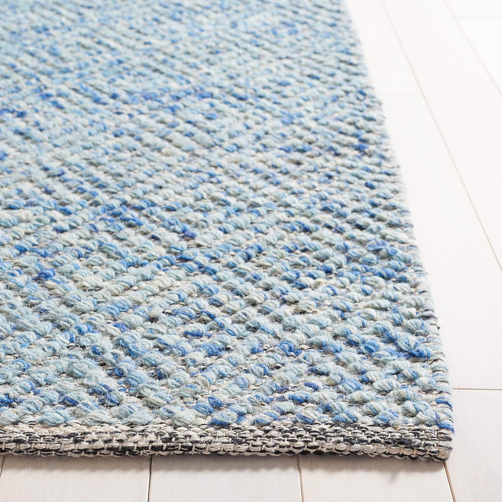 2'3"x6' Scandinavian Blue Wool Runner Rug