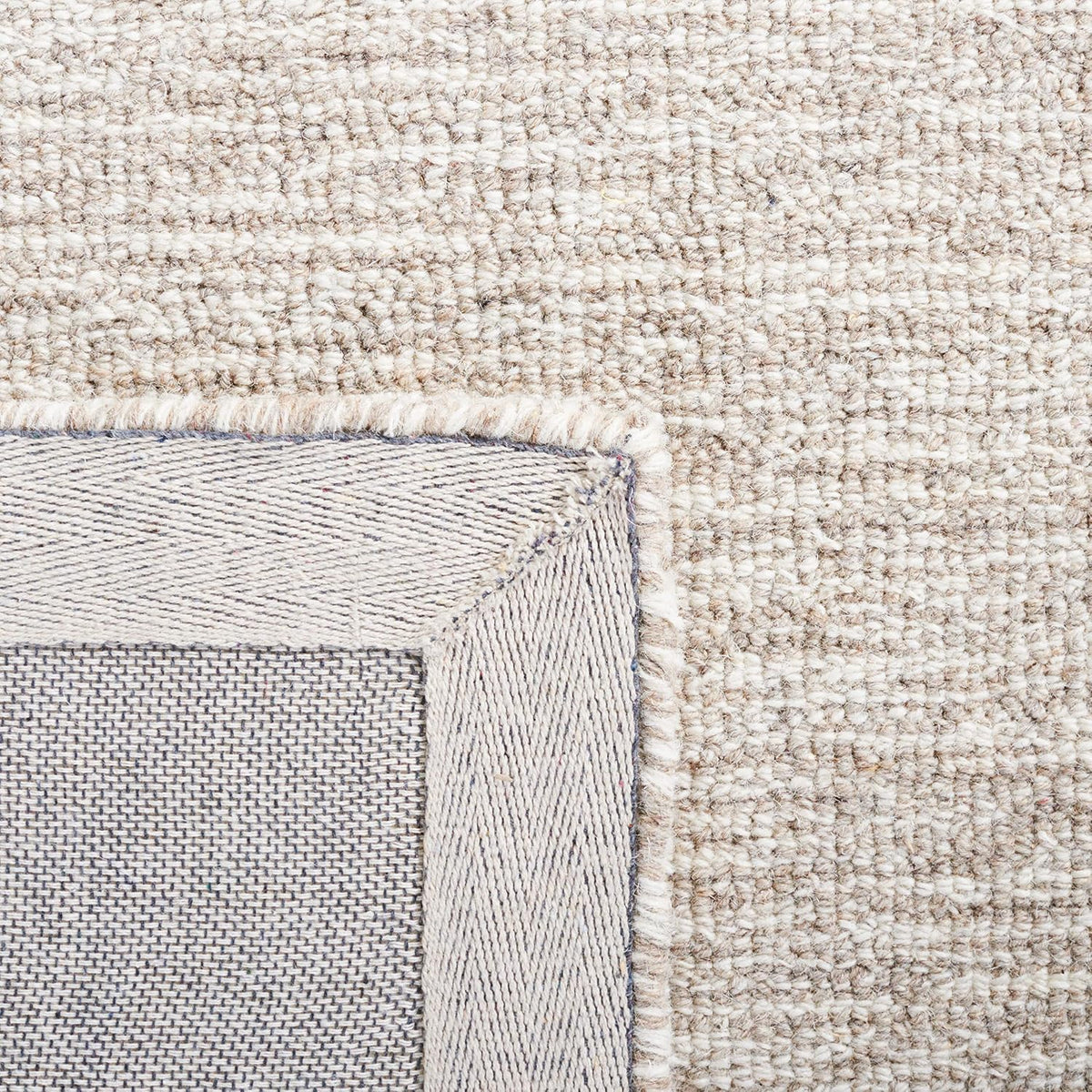 Abstract Wool Runner Rug 2'3"x10' Natural Ivory ABT478A