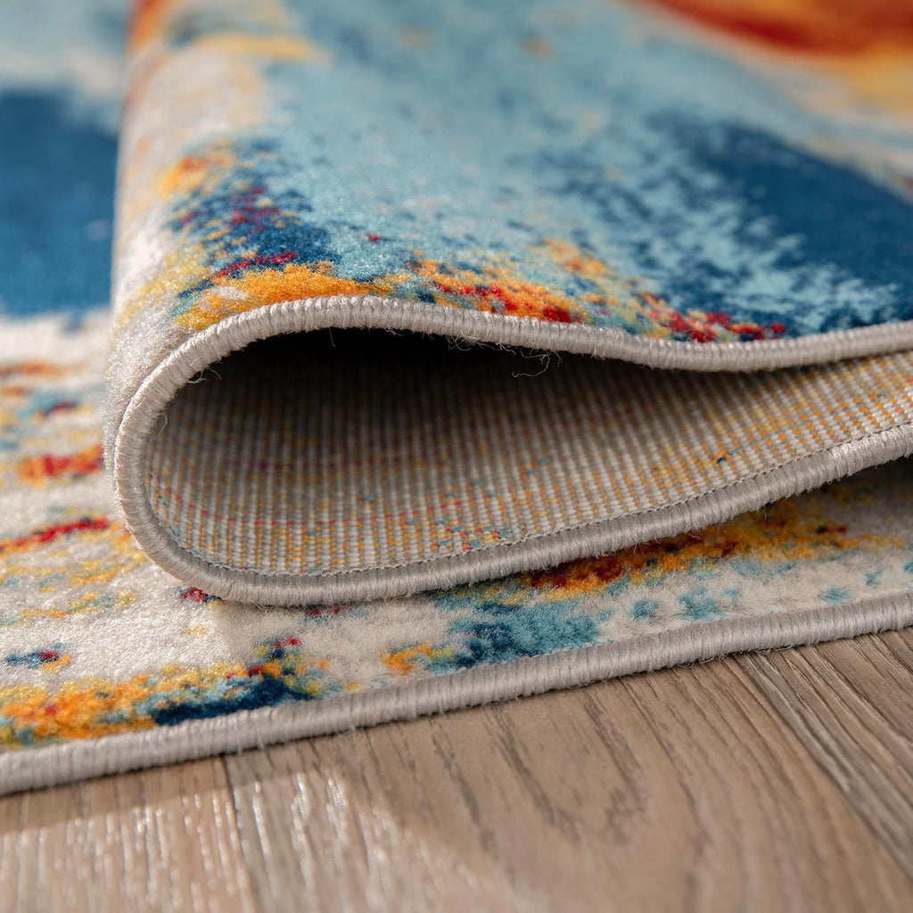 Abstract Fade‑Resistant Rug 4'x6' Multi