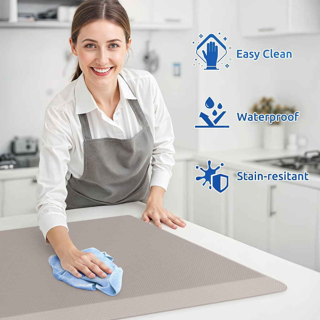 2‑Pcs Anti‑Fatigue Comfort Kitchen Floor Mats