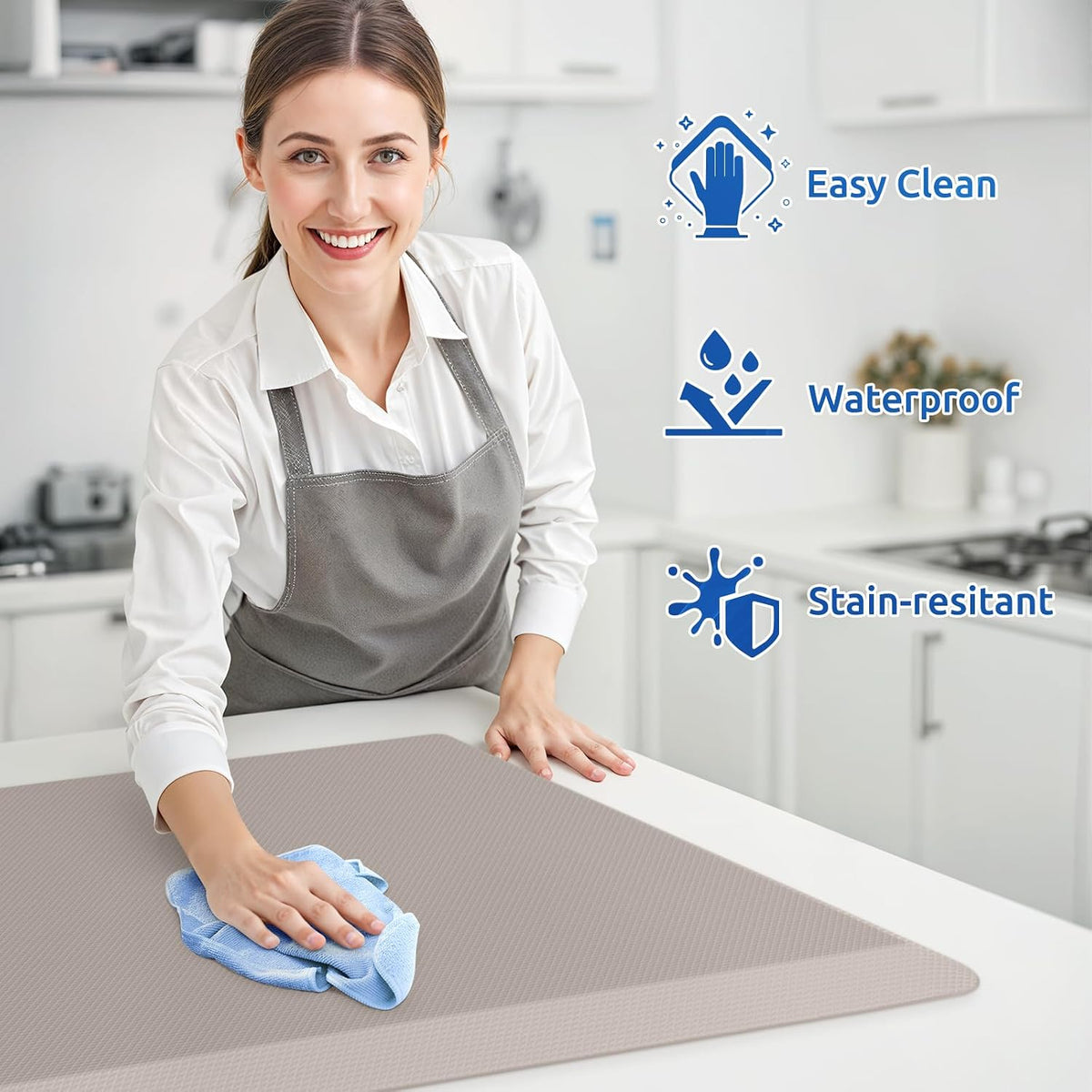 2‑Pcs Anti‑Fatigue Comfort Kitchen Floor Mats
