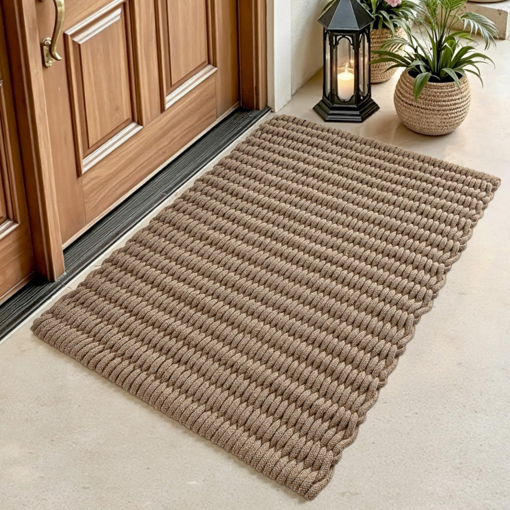 Woven Jute Door Mat 32x48 Light Taupe