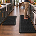4/5" Cushioned Anti‑Fatigue Kitchen Mat Black