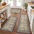 Cushioned Anti‑Fatigue Mat Set 3‑Piece Multi Brown
