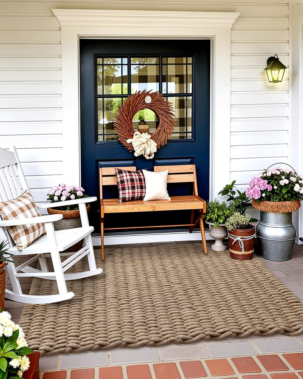 Woven Jute Door Mat 32x48 Light Taupe