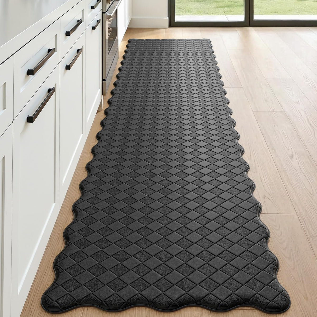 Cushioned Anti‑Fatigue Runner Mat 23x94 Black