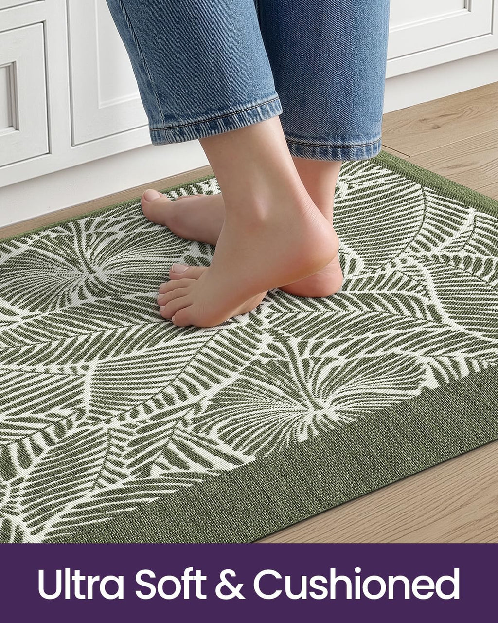 Anti‑Fatigue Kitchen Mat 20x48 Green