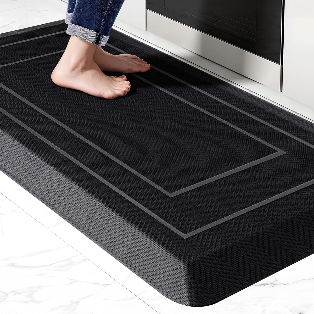 Thick Anti‑Fatigue Mat 20"x39" Black