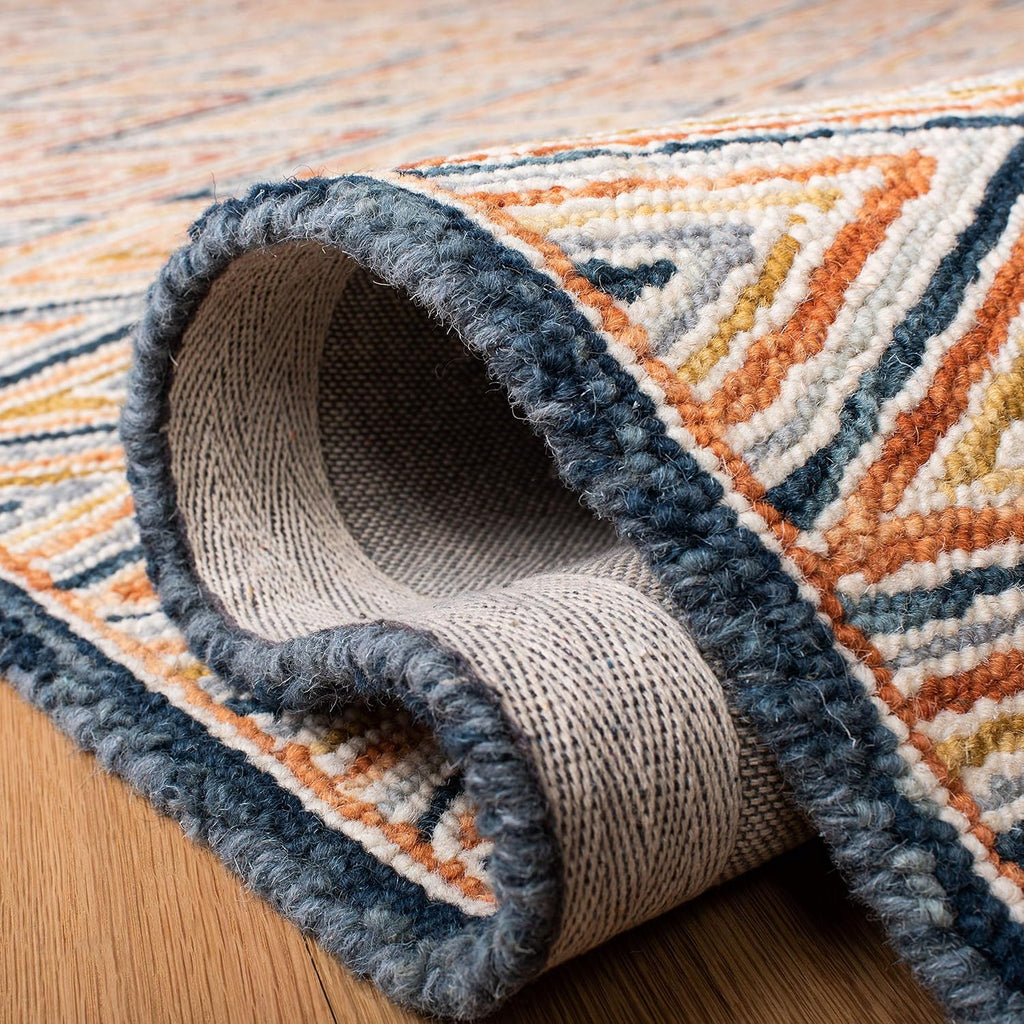 2'3"x9' Gold & Rust Boho Wool Runner Rug