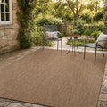 Textured Weave Indoor‑Outdoor Rug 5'x7' Brown