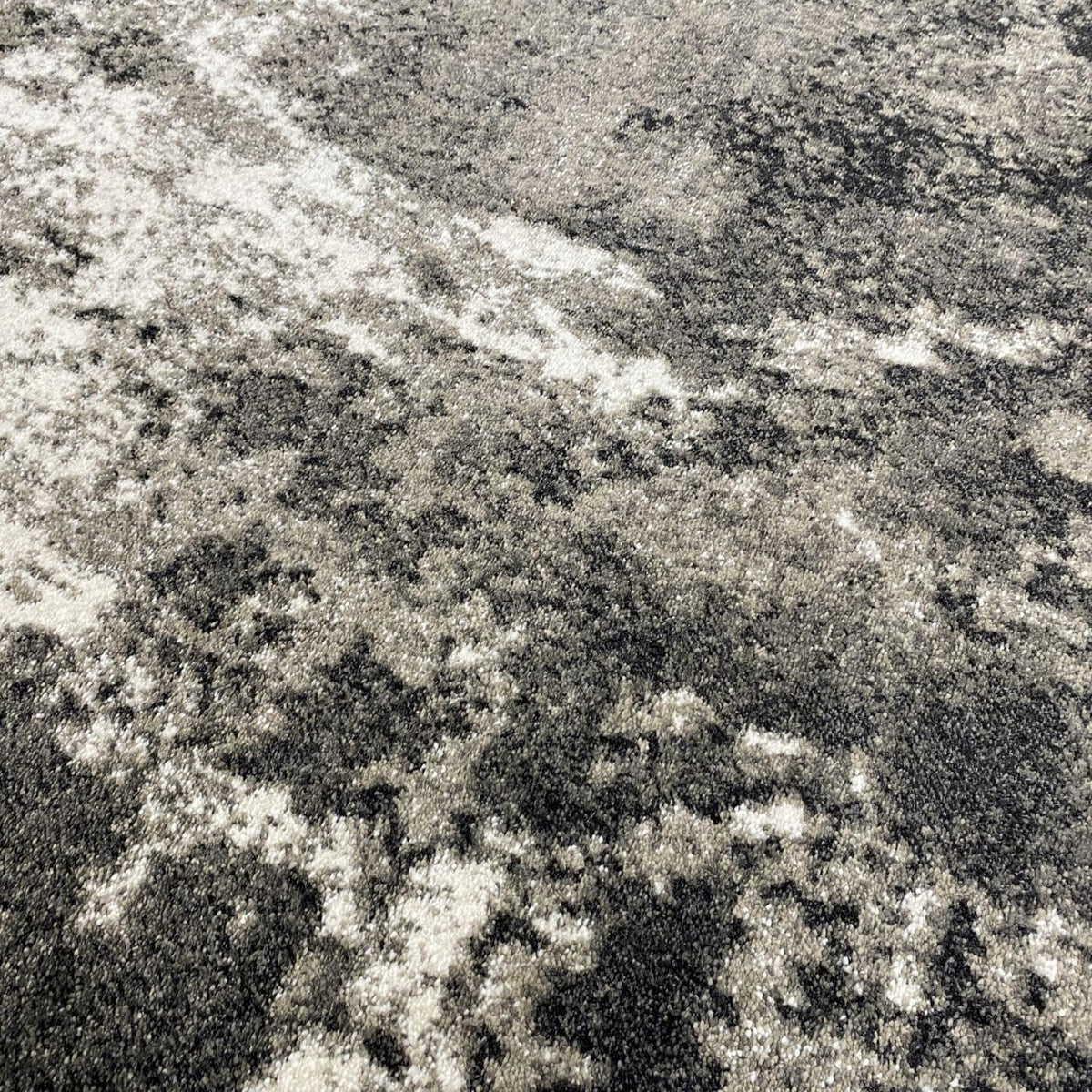 Abstract Fringed Area Rug Gray 5x7