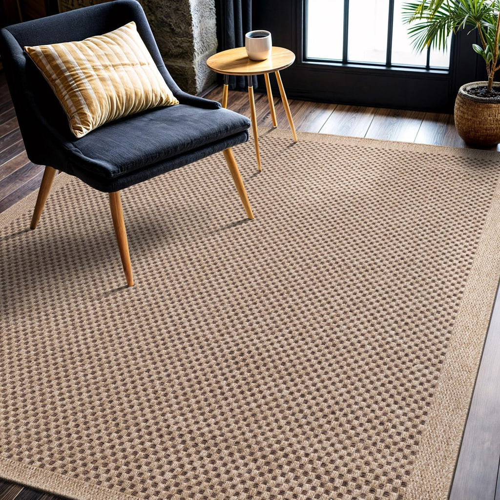 Boho Jute Indoor‑Outdoor Rug 4'x6' Natural