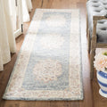 2'3"x8' Blue & Pink Traditional Wool Runner Rug