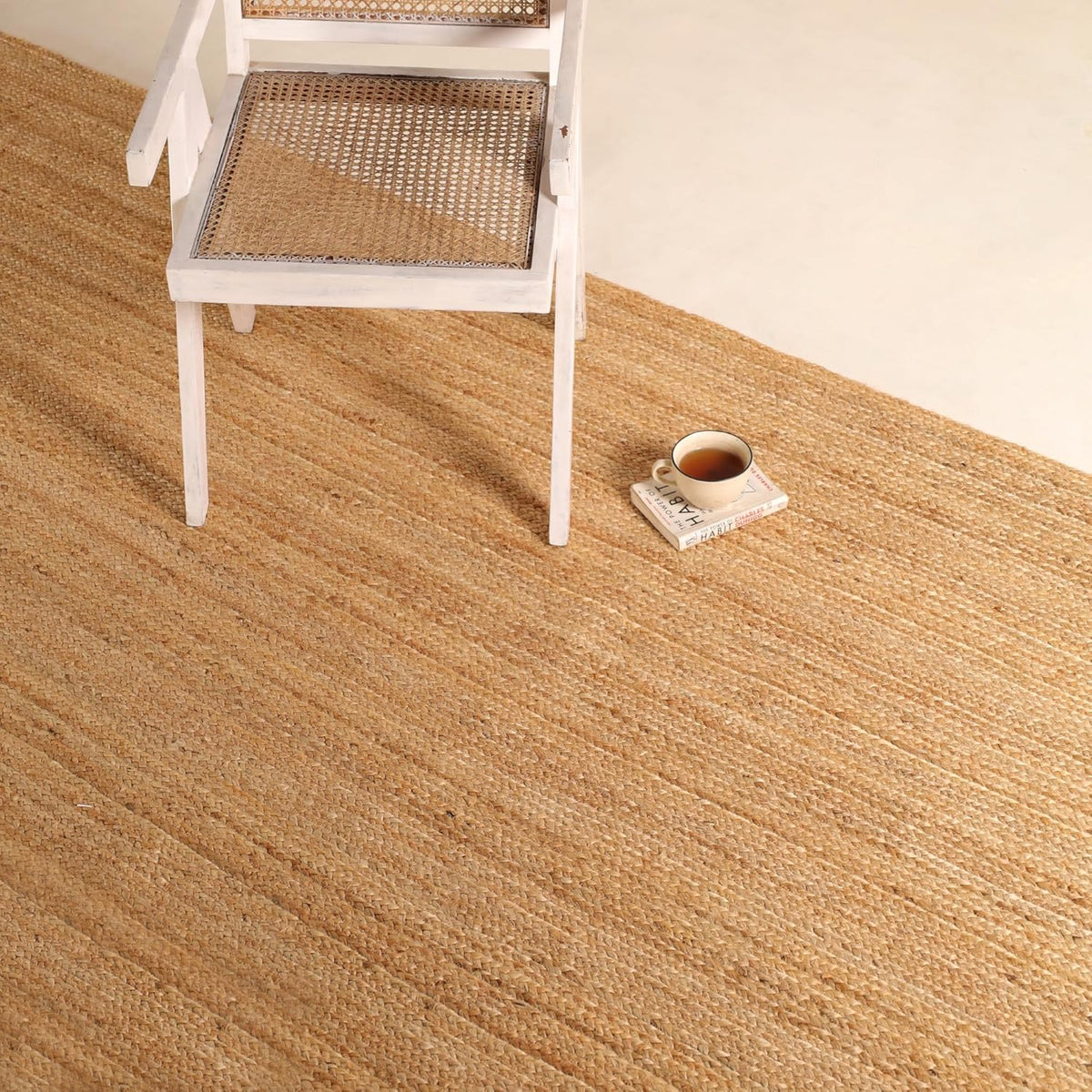 Natural Hand‑Braided Jute Area Rug 8'x10' Farmhouse