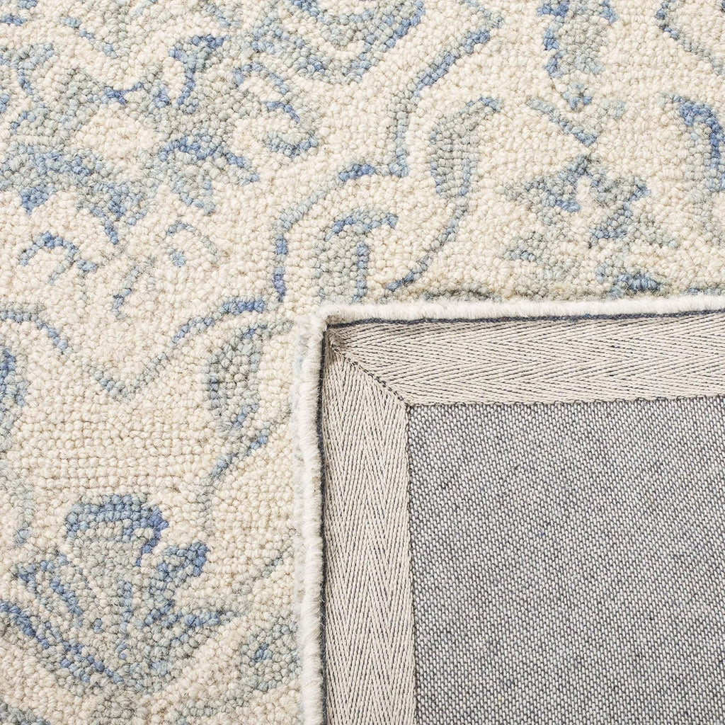 2'3"x6' Light Blue & Ivory Wool Runner Rug