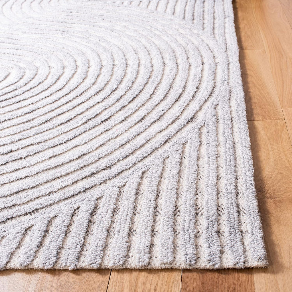 2'3"x16' Grey Wool Runner Rug