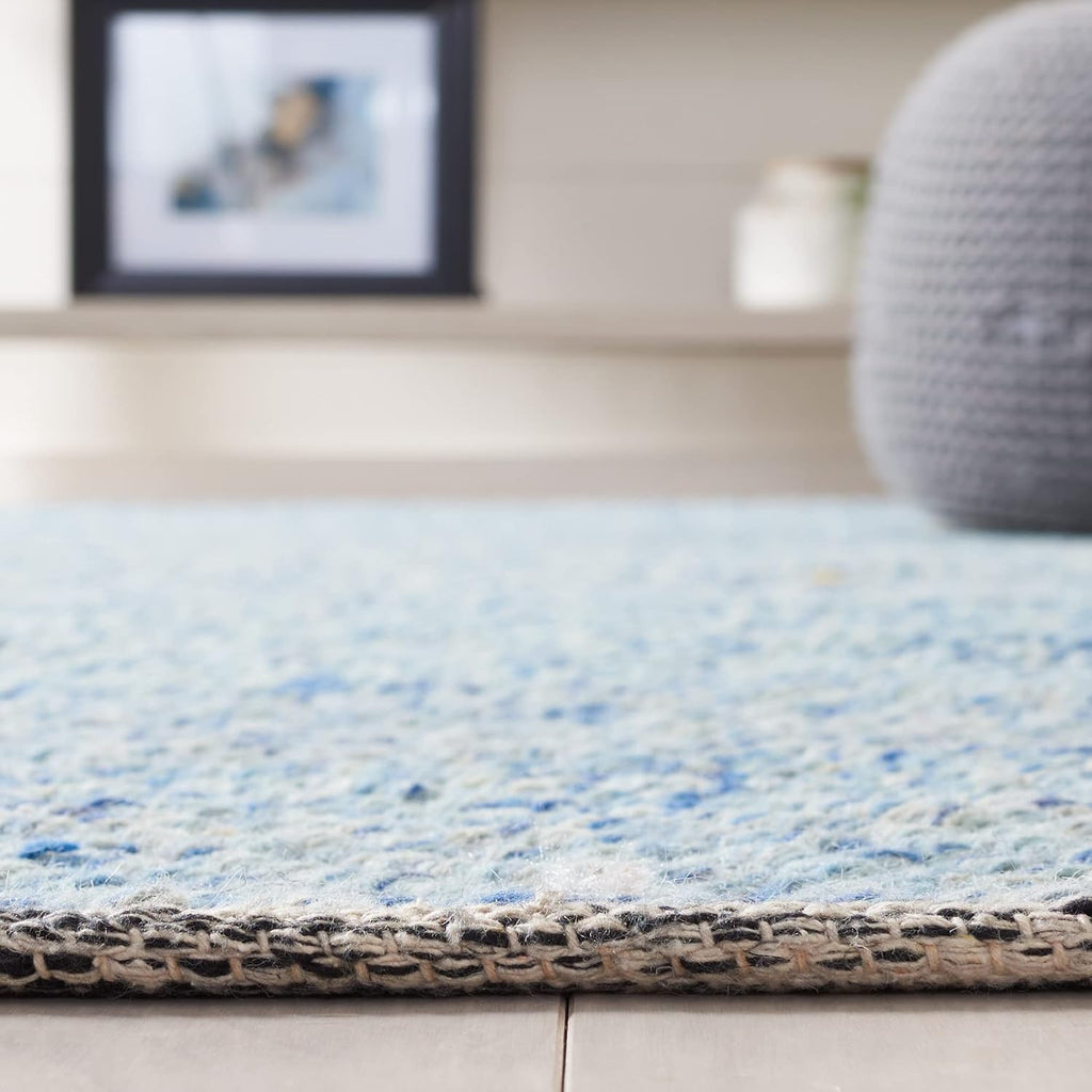 2'3"x6' Scandinavian Blue Wool Runner Rug