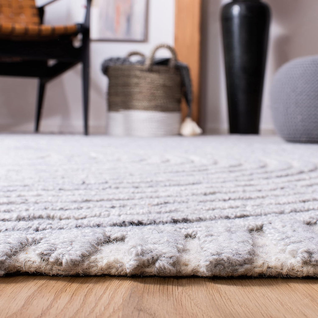 2'3"x16' Grey Wool Runner Rug